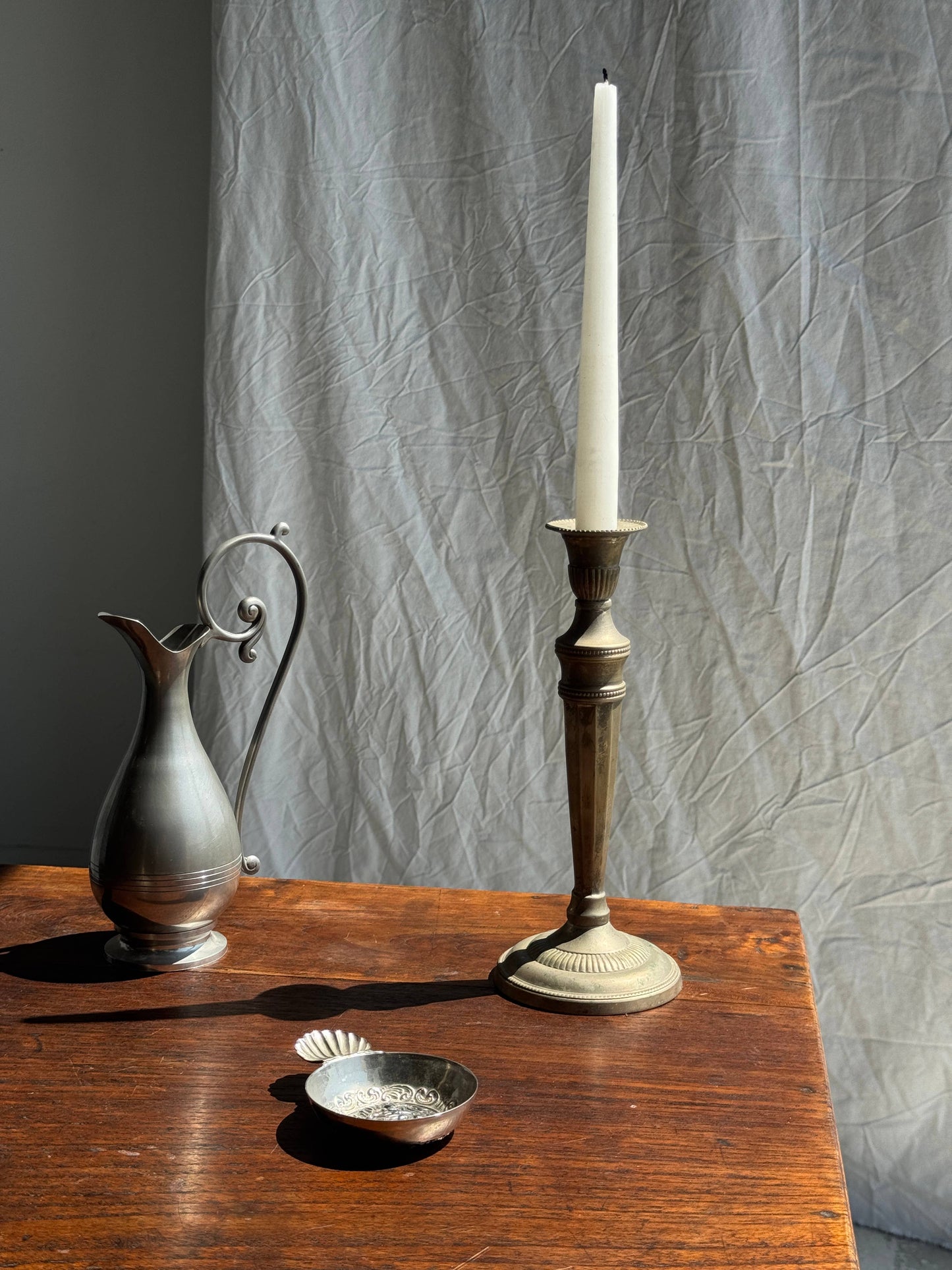 Pair of Candlesticks (Patinated Gilt Metal)