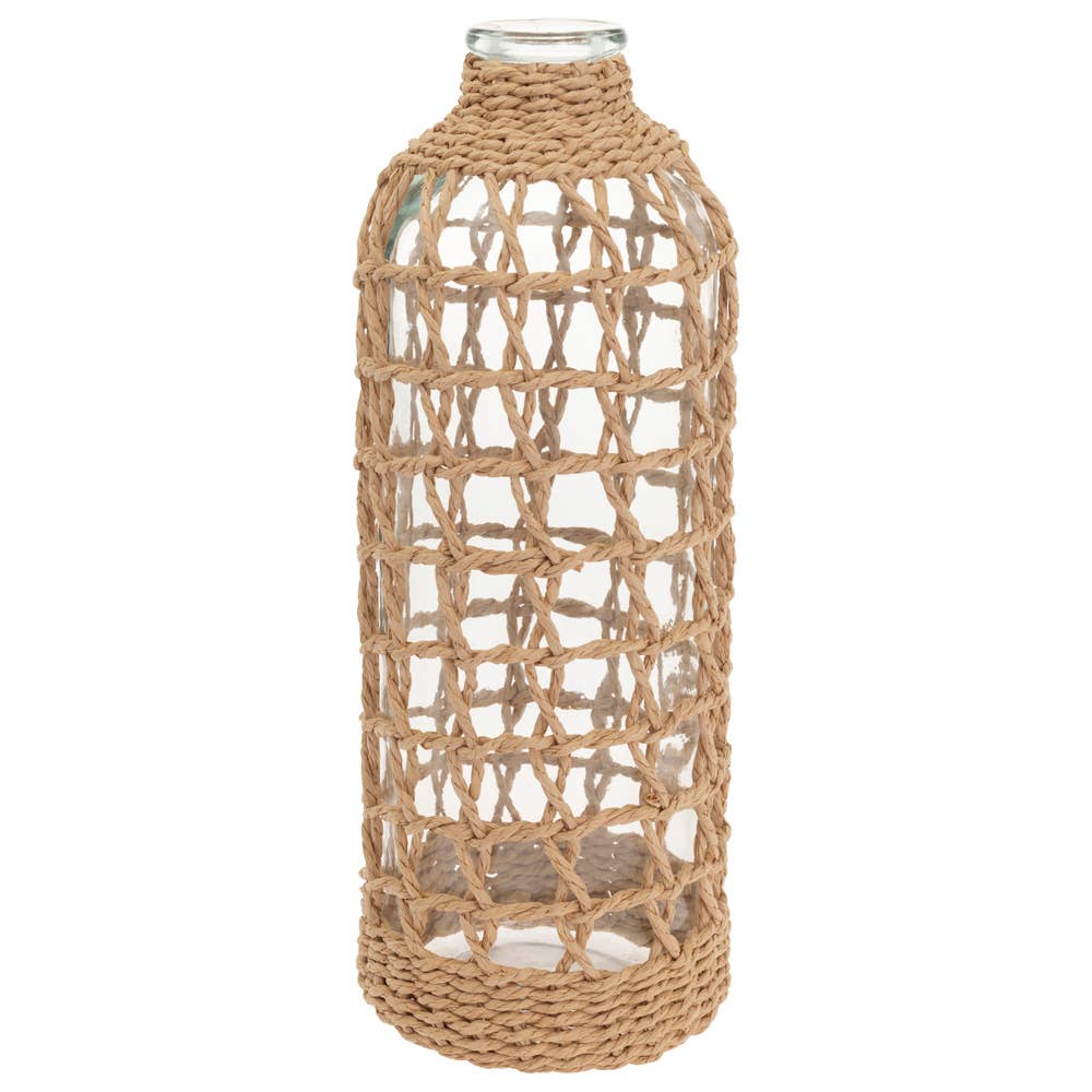 Nautical Rope & Glass Vase (Large)