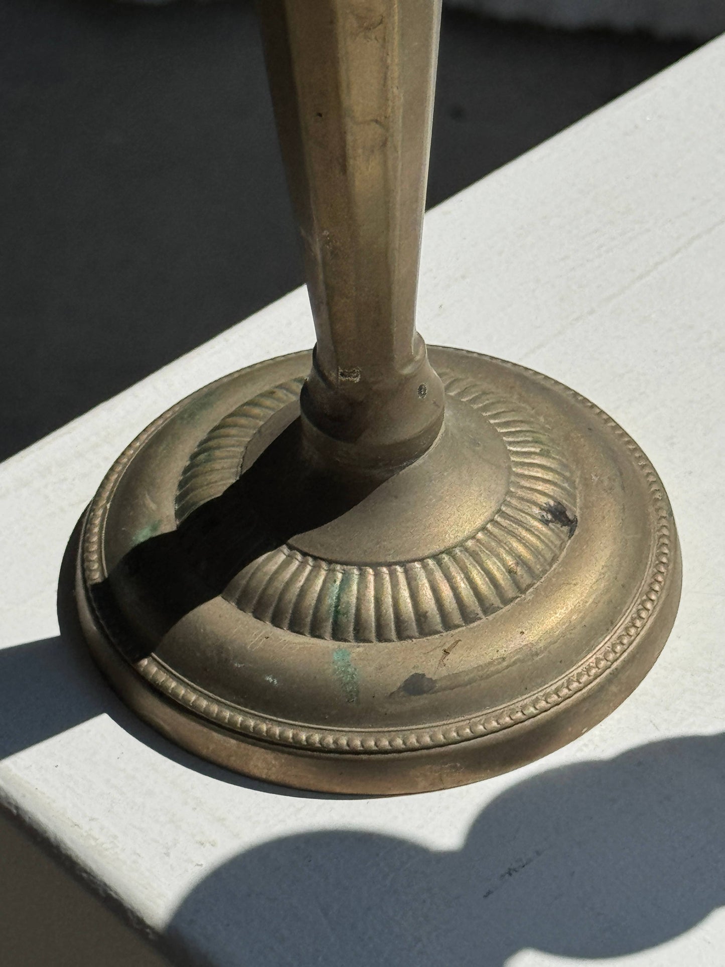 Pair of Candlesticks (Patinated Gilt Metal)