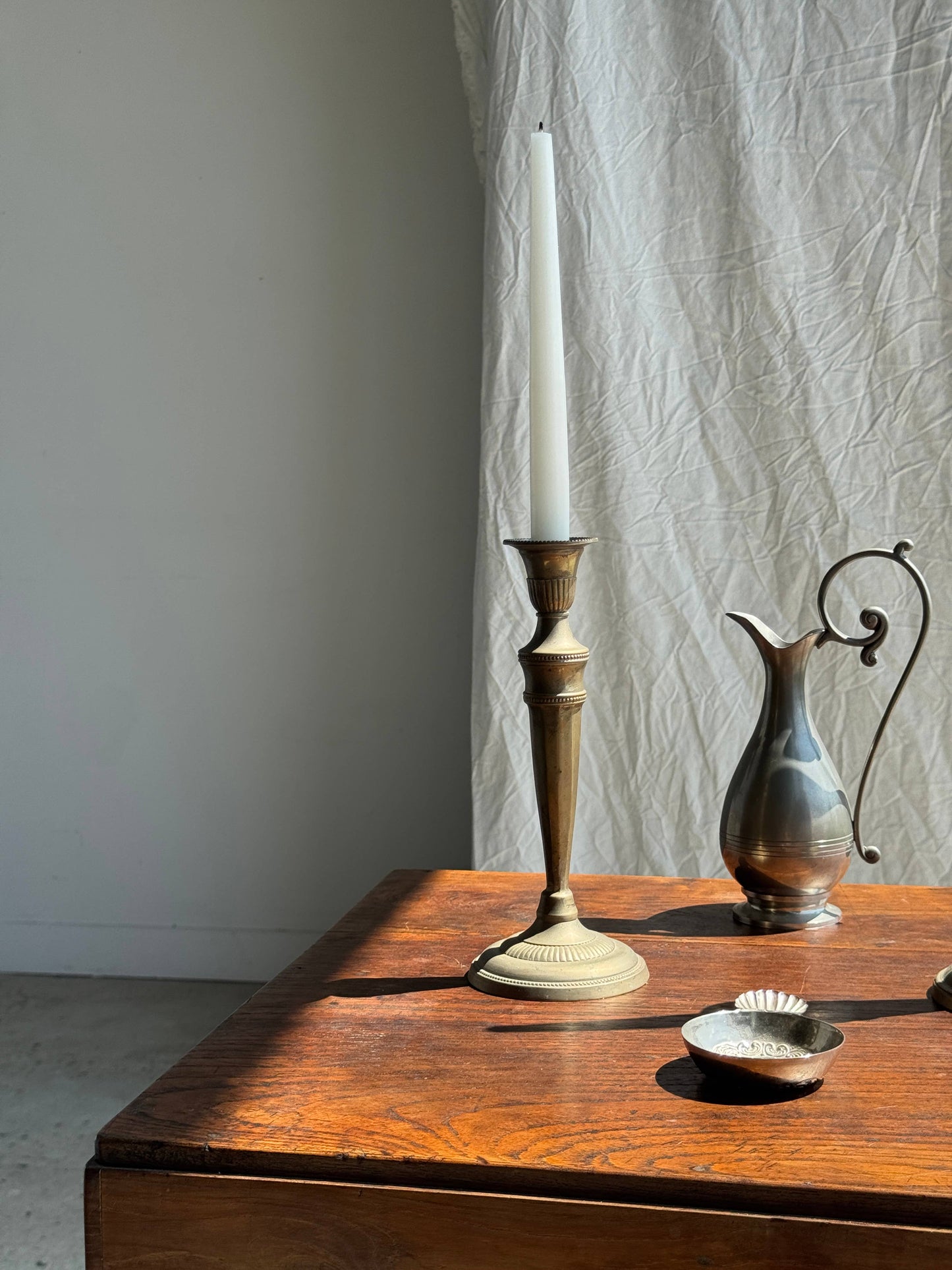 Pair of Candlesticks (Patinated Gilt Metal)