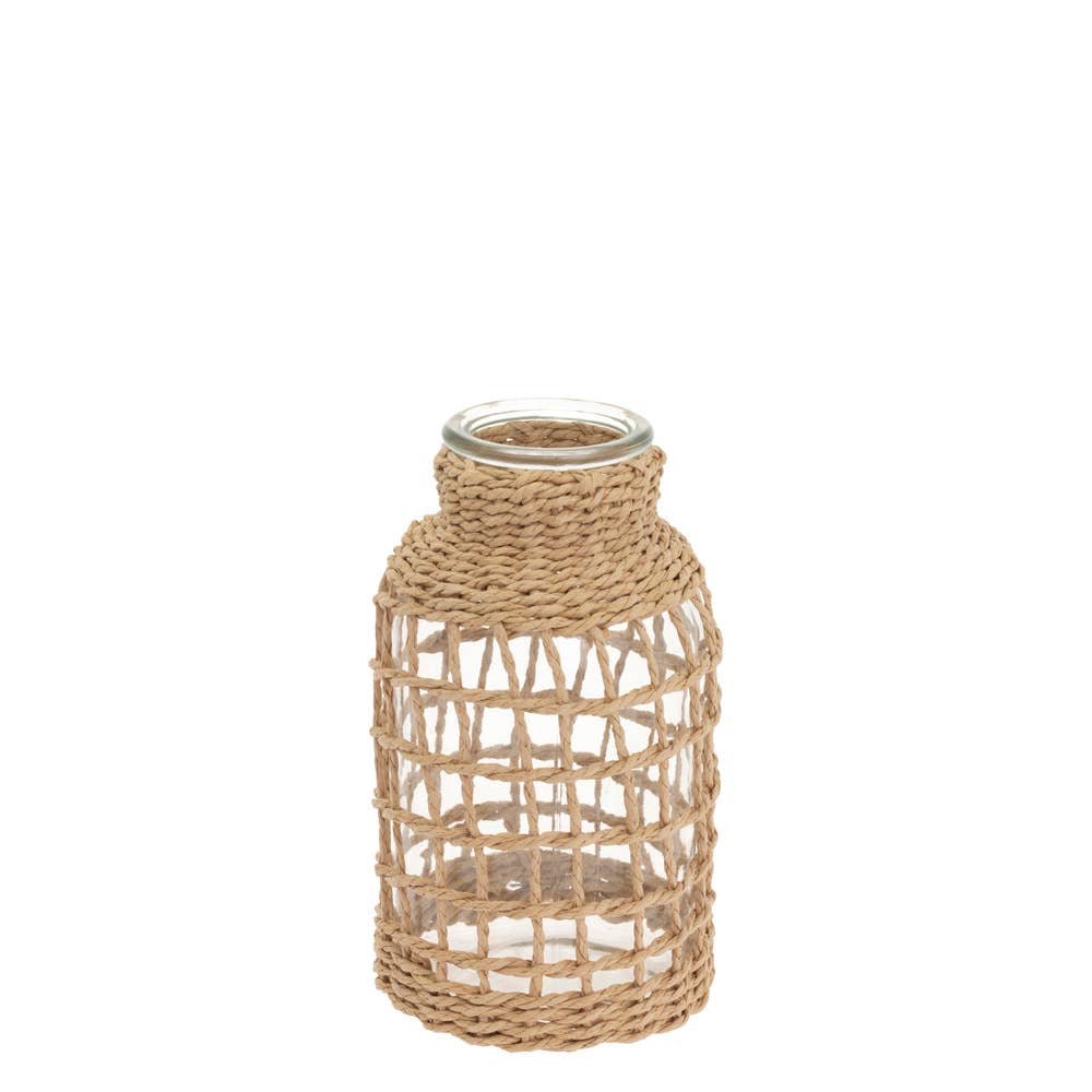 Nautical Rope & Glass Vase (Small)