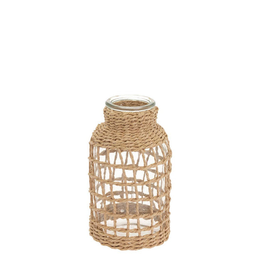 Nautical Rope & Glass Vase (Small)